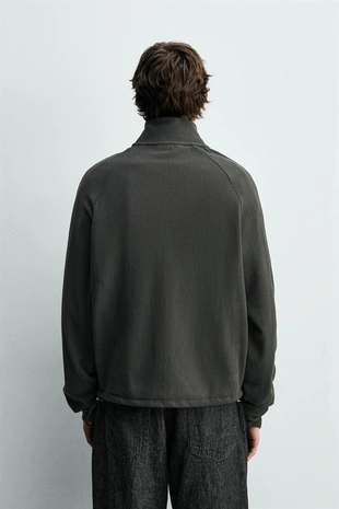 Dark charcoal grey | 0761/484/835 - Zara Куртка RELAXED FIT из хлопка