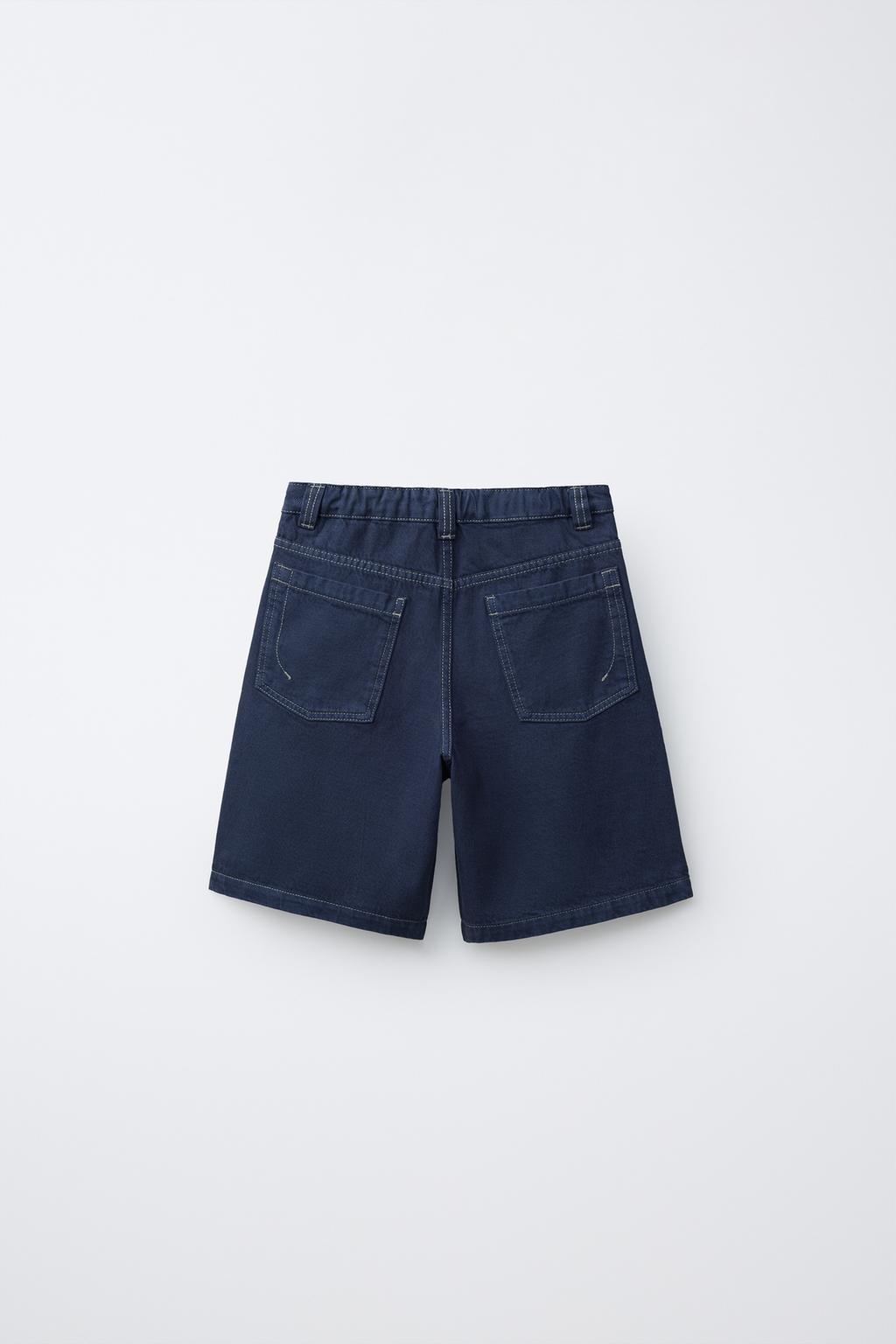 ШОРТЫ-БЕРМУДЫ С КОНТРАСТНОЙ ОТСТРОЧКОЙ