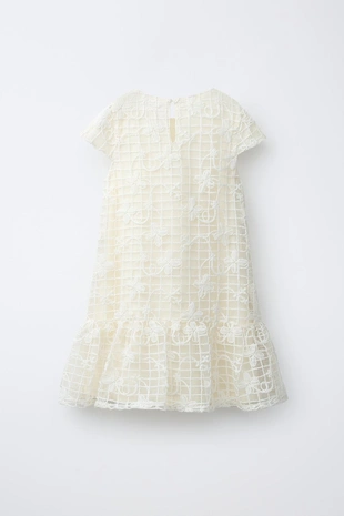 Платье из полупрозрачной ткани с цветочным принтом- Заказать в России