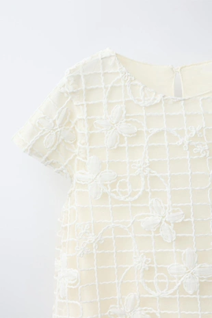 Платье из полупрозрачной ткани с цветочным принтом- Заказать в России