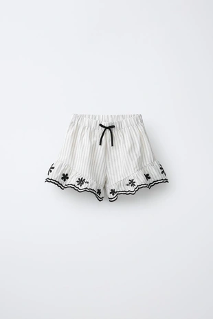 Вышитые бермуды в полоску- Заказать в России