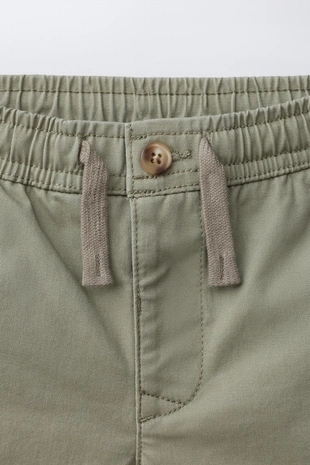 Шорты-бермуды в китайском стиле со шнурками