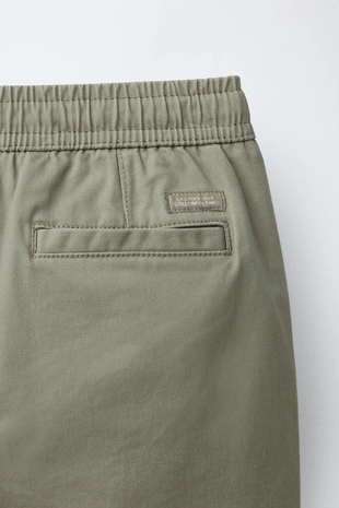 Шорты-бермуды в китайском стиле со шнурками