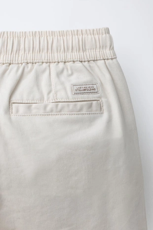 Шорты-бермуды в китайском стиле со шнурками