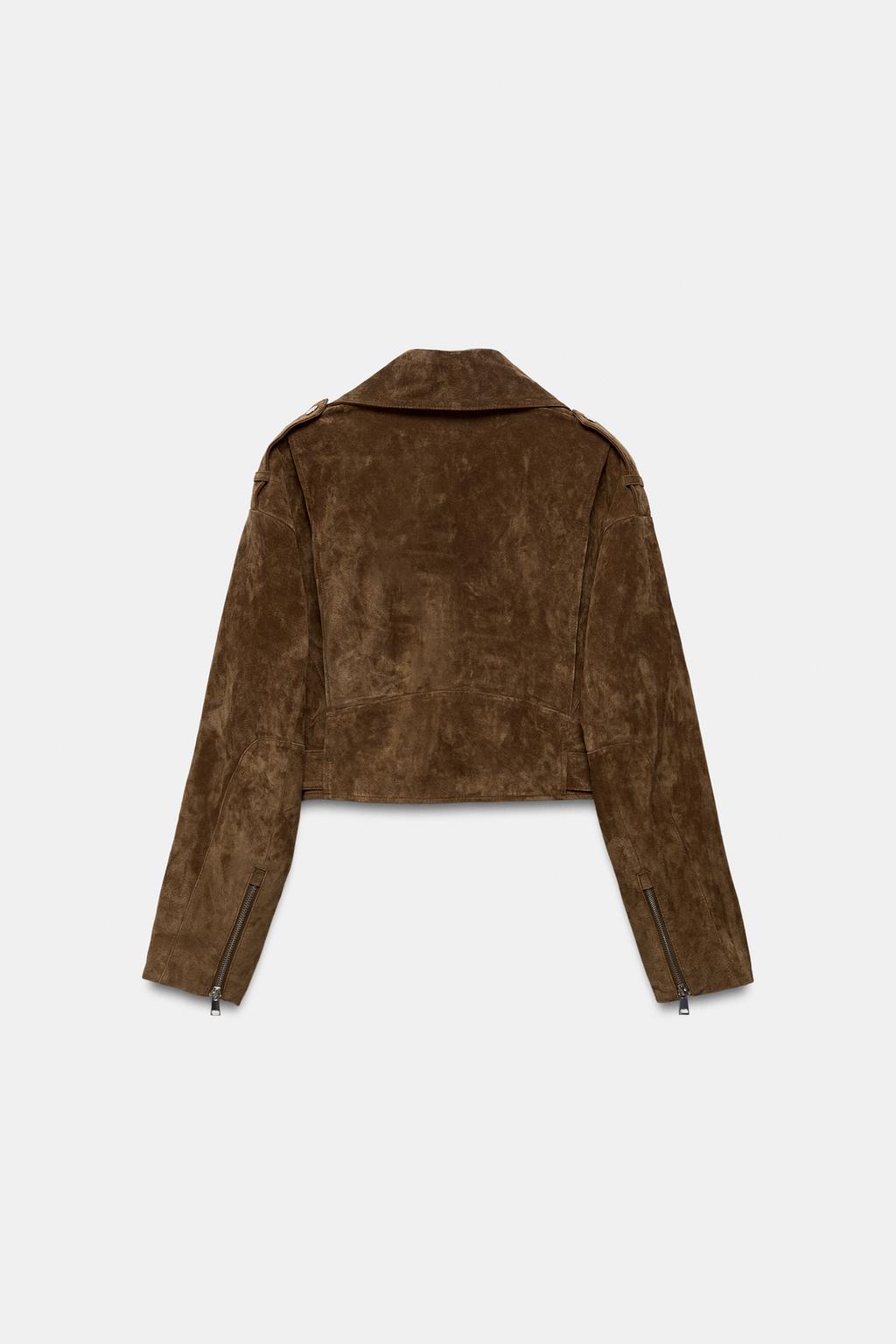 КОРОТКАЯ КУРТКА ИЗ 100% ЗАМШИ С РЕМНЕМ