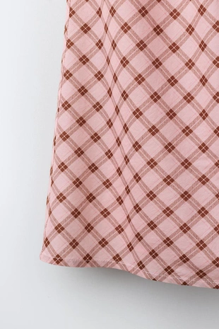 Юбка миди в клетку- Заказать в России