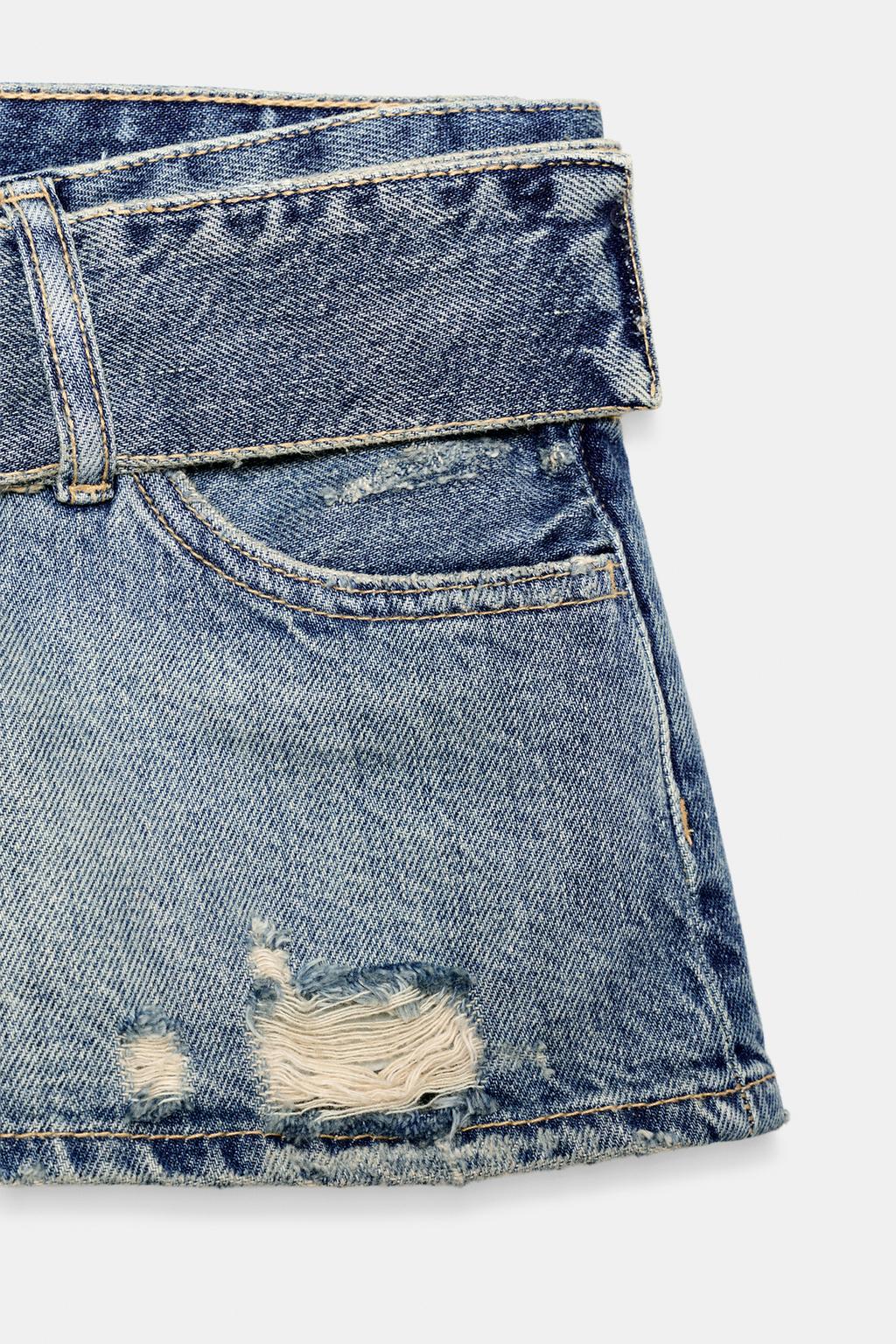 ДЖИНСОВЫЕ ШОРТЫ TRF С РЕМНЕМ