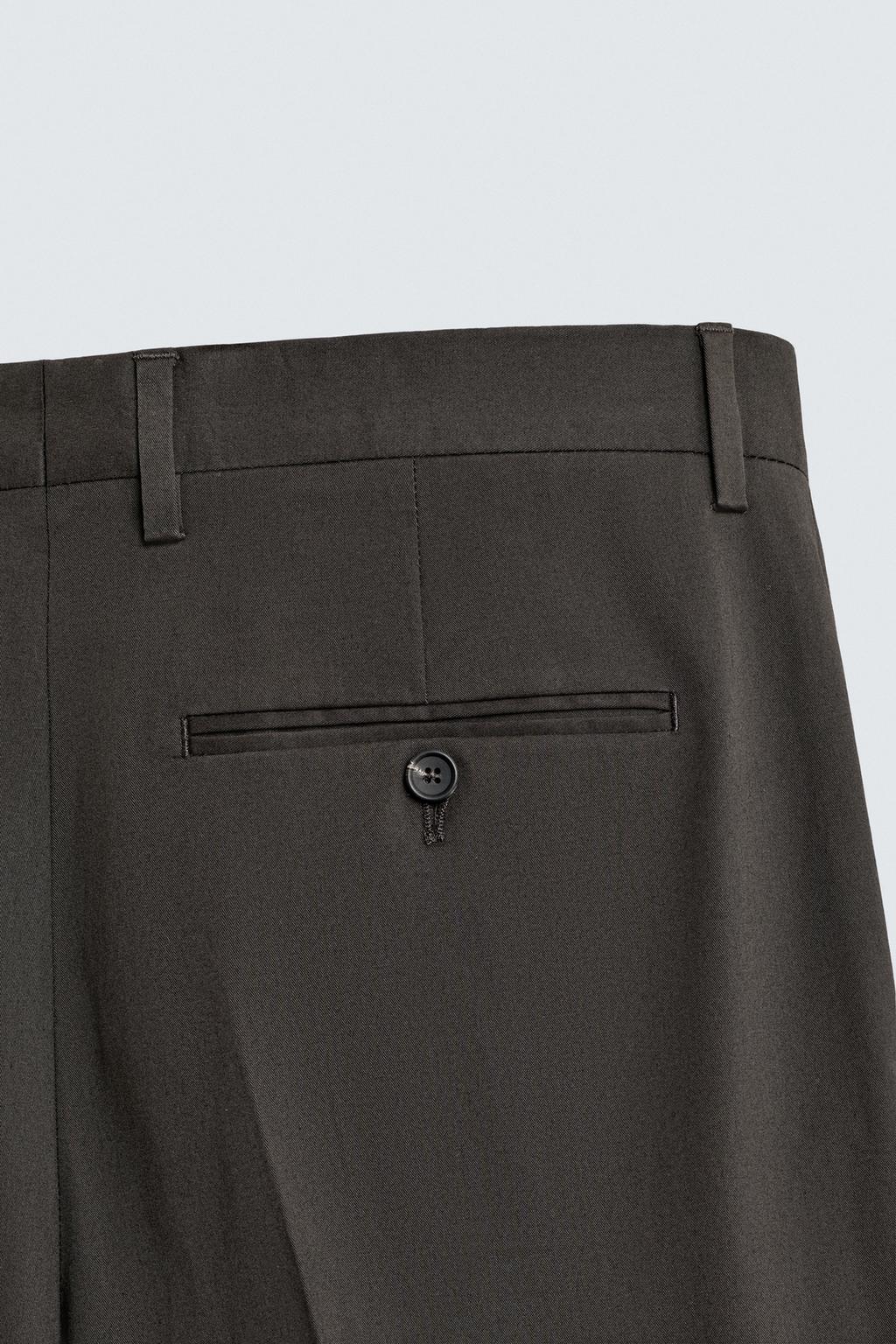 КОСТЮМНЫЕ БРЮКИ REGULAR FIT ИЗ СМЕСОВОГО ХЛОПКА