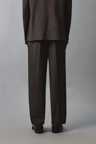 Костюмные брюки Regular Fit из смесового хлопка- Заказать в России