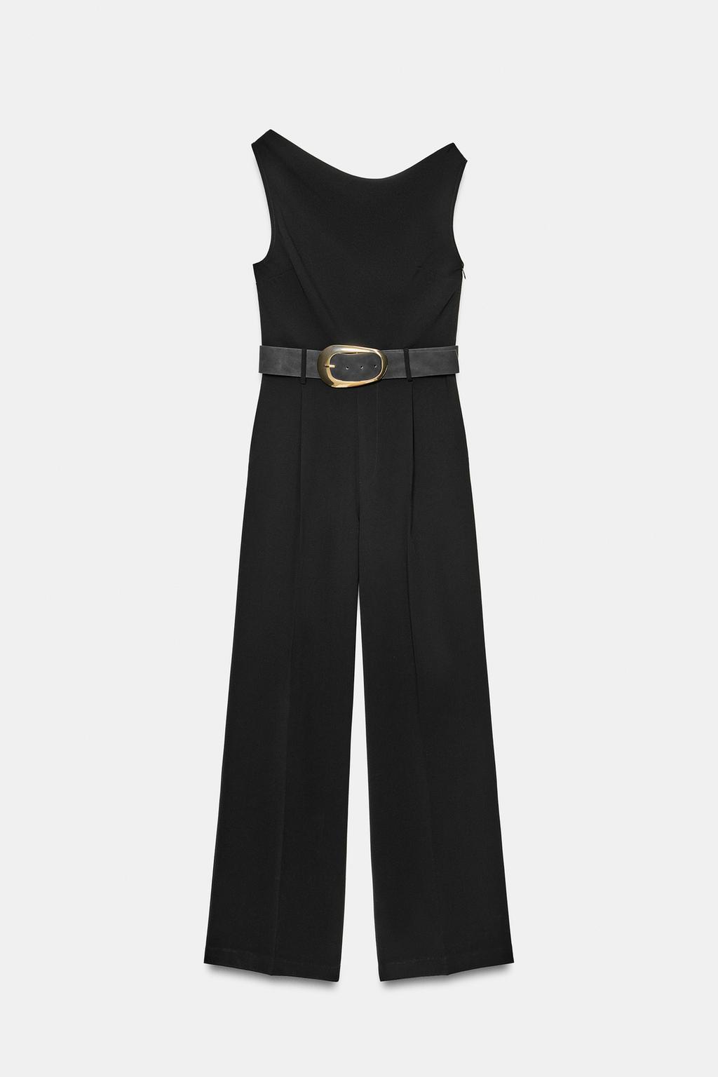 ДЛИННЫЙ КОМБИНЕЗОН С ПОЯСОМ