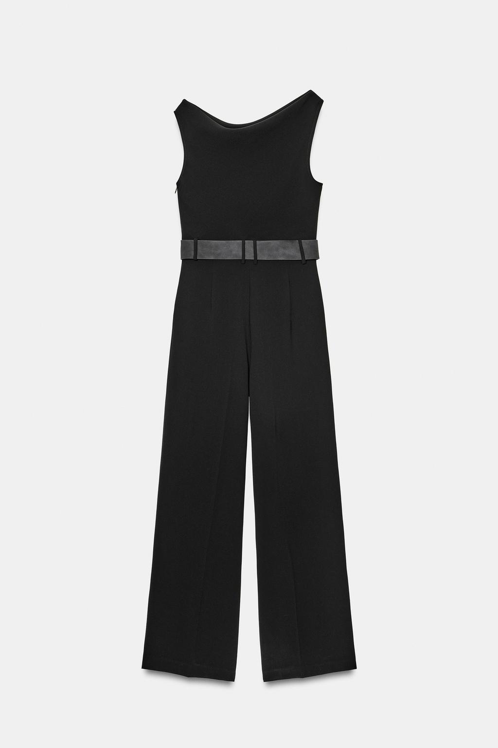 ДЛИННЫЙ КОМБИНЕЗОН С ПОЯСОМ