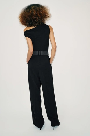 Длинный комбинезон с поясом- Заказать в России