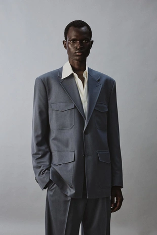 Костюмный пиджак с карманами- Заказать в России