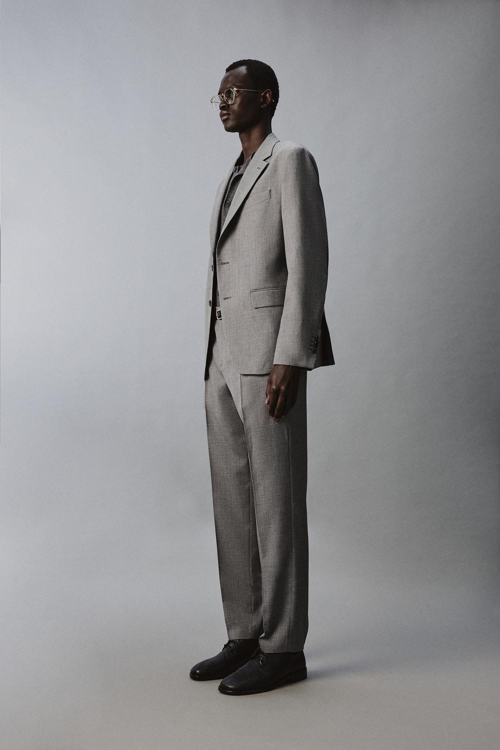 КОСТЮМНЫЙ БЛЕЙЗЕР SLIM FIT ИЗ РЕЛЬЕФНОЙ ТКАНИ