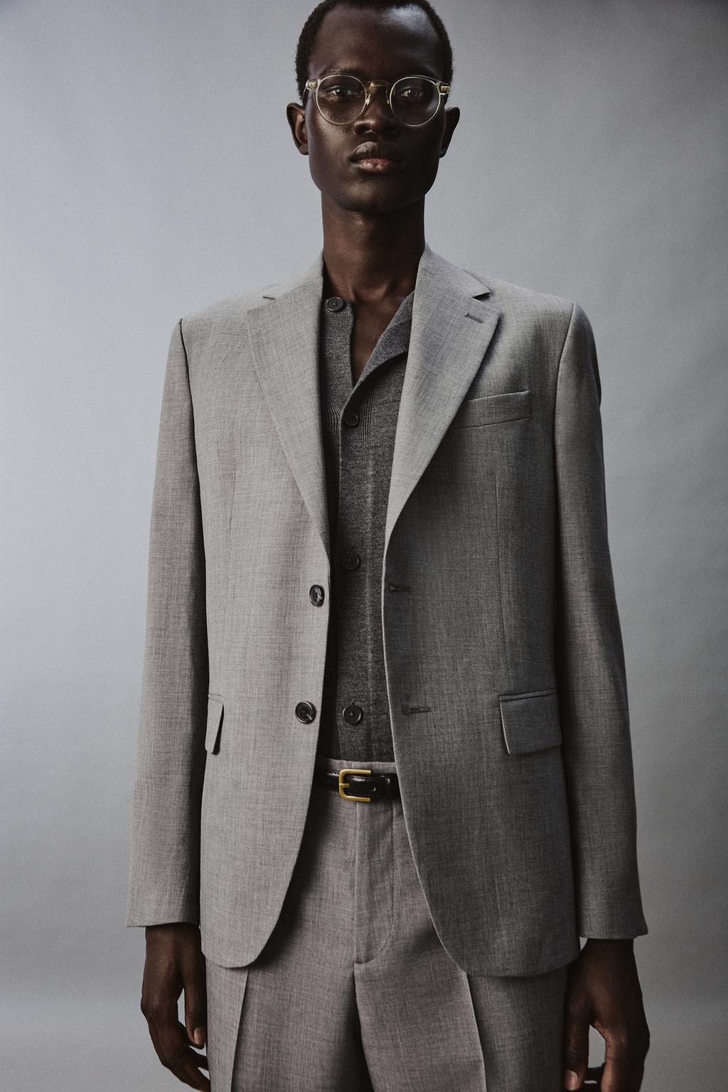 КОСТЮМНЫЙ БЛЕЙЗЕР SLIM FIT ИЗ РЕЛЬЕФНОЙ ТКАНИ