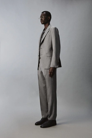 Костюмный блейзер Slim Fit из рельефной ткани- Заказать в России