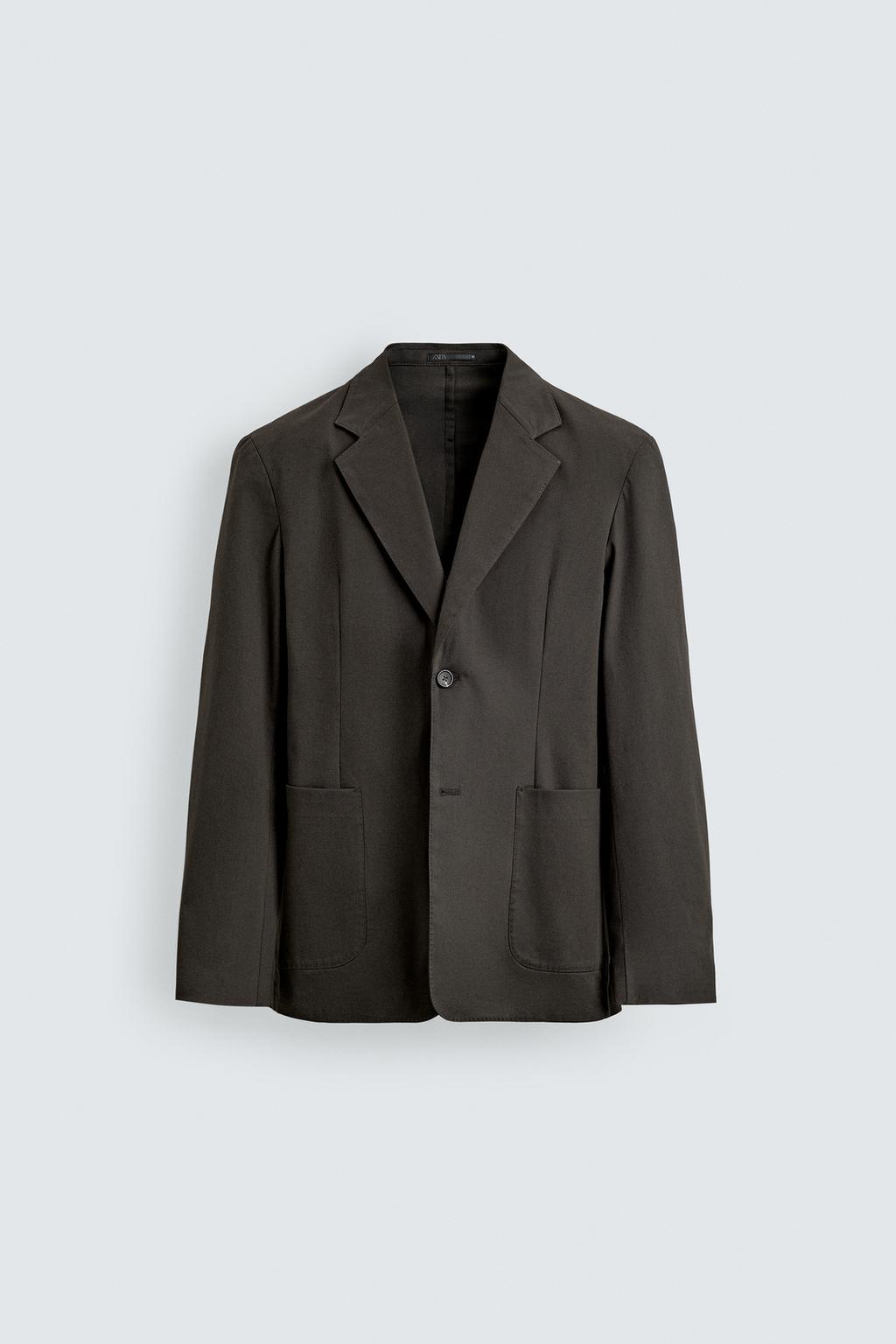 КОСТЮМНЫЙ БЛЕЙЗЕР RELAXED FIT ИЗ СМЕСИ ХЛОПКА