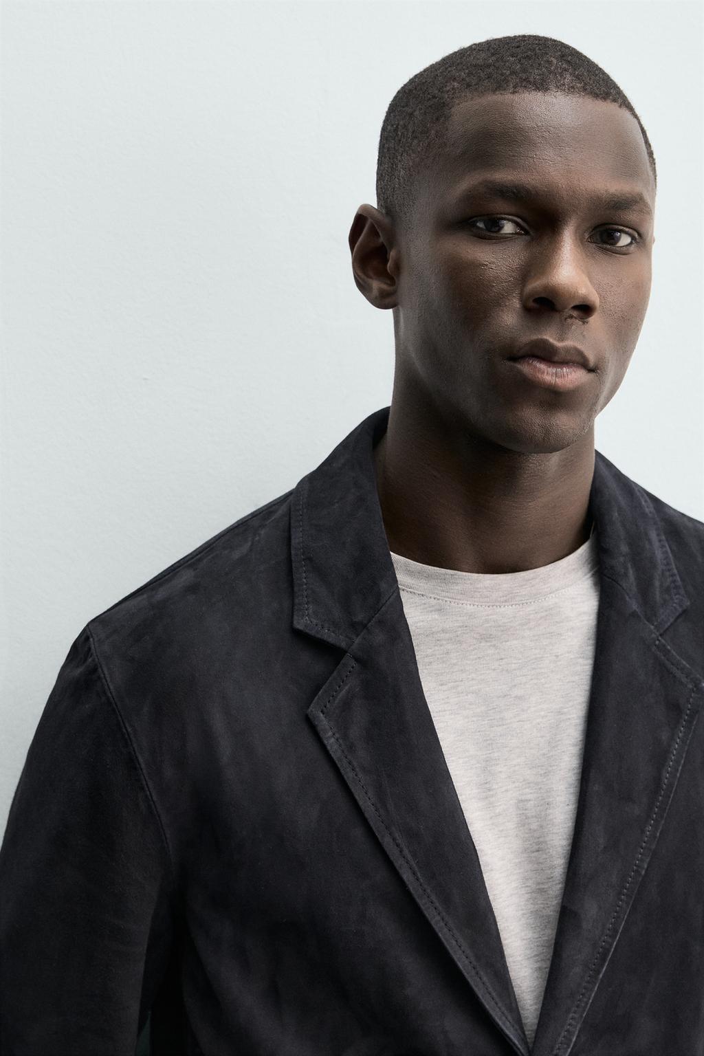 БЛЕЙЗЕР REGULAR FIT ИЗ ЗАМШИ