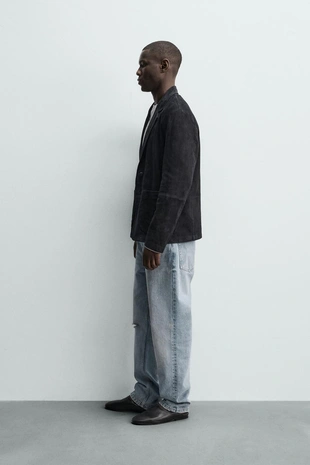 Блейзер Regular Fit из замши- Заказать в России