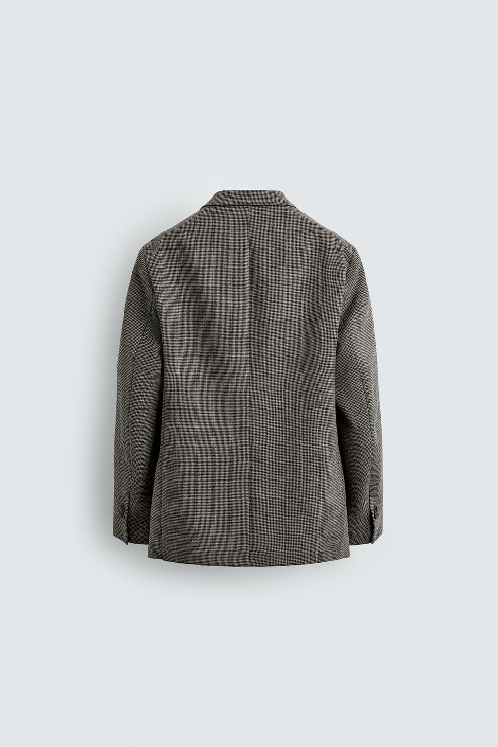 БЛЕЙЗЕР КЛАССИЧЕСКОГО КРОЯ С УЗОРОМ «ГУСИНАЯ ЛАПКА»