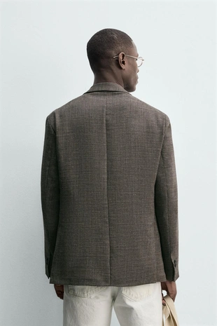 Блейзер классического кроя с узором «гусиная лапка»- Заказать в России