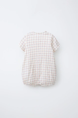 Купить Zara Комбинезон в клетку с вышивкой