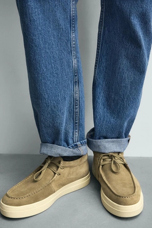 Кожаные туфли с простроченным носом- Заказать в России