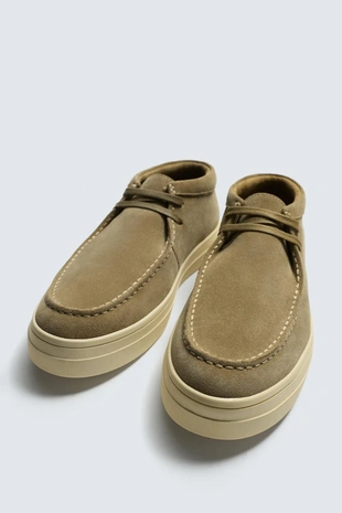 Кожаные туфли с простроченным носом- Заказать в России