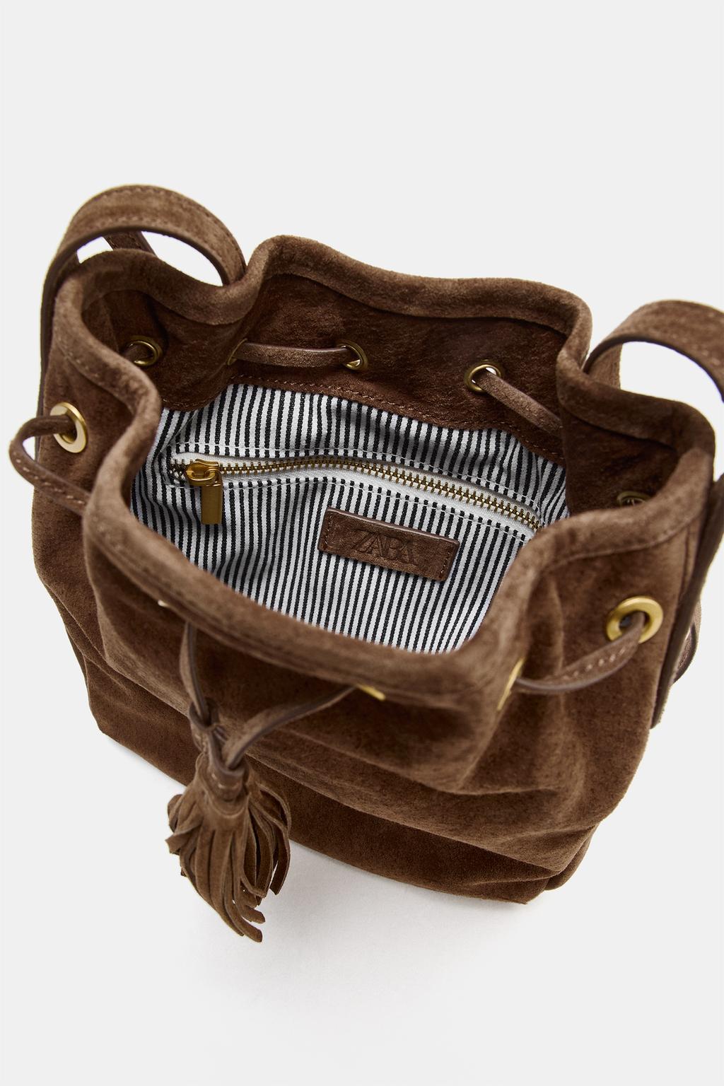 МИНИ-СУМКА ИЗ СЖАТОЙ КОЖИ