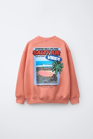 Повседневная толстовка с принтом- Заказать в России