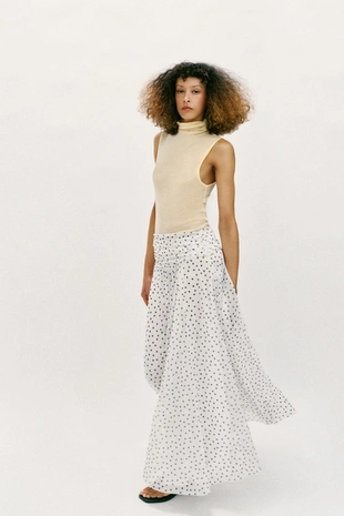 Длинная юбка в горошек- Заказать в России