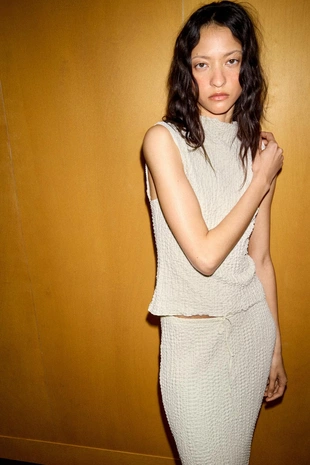 Юбка миди структурная