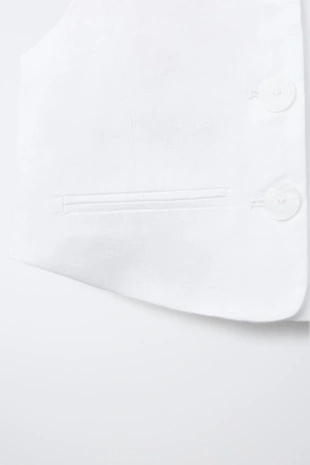 Жилет из 100% льна- Заказать в России