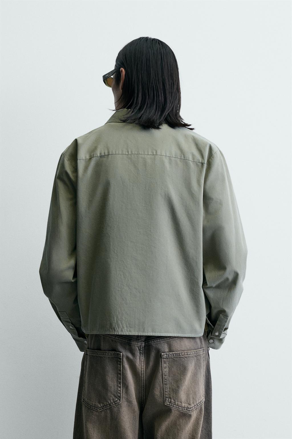 УКОРОЧЕННАЯ КУРТКА-РУБАШКА НА МОЛНИИ