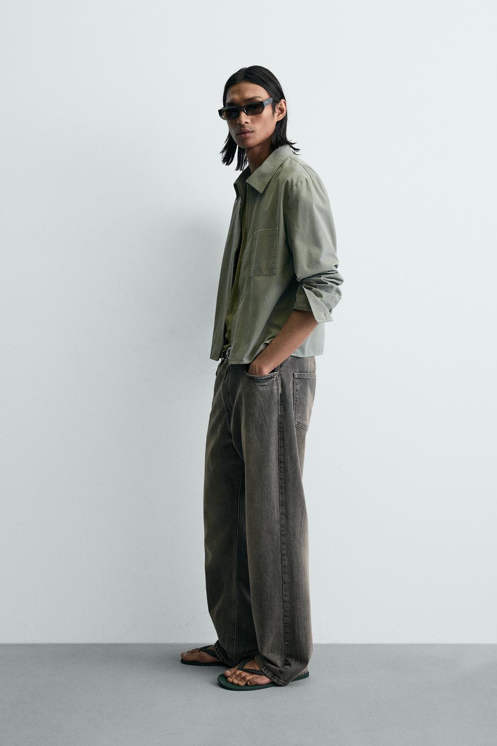 УКОРОЧЕННАЯ КУРТКА-РУБАШКА НА МОЛНИИ