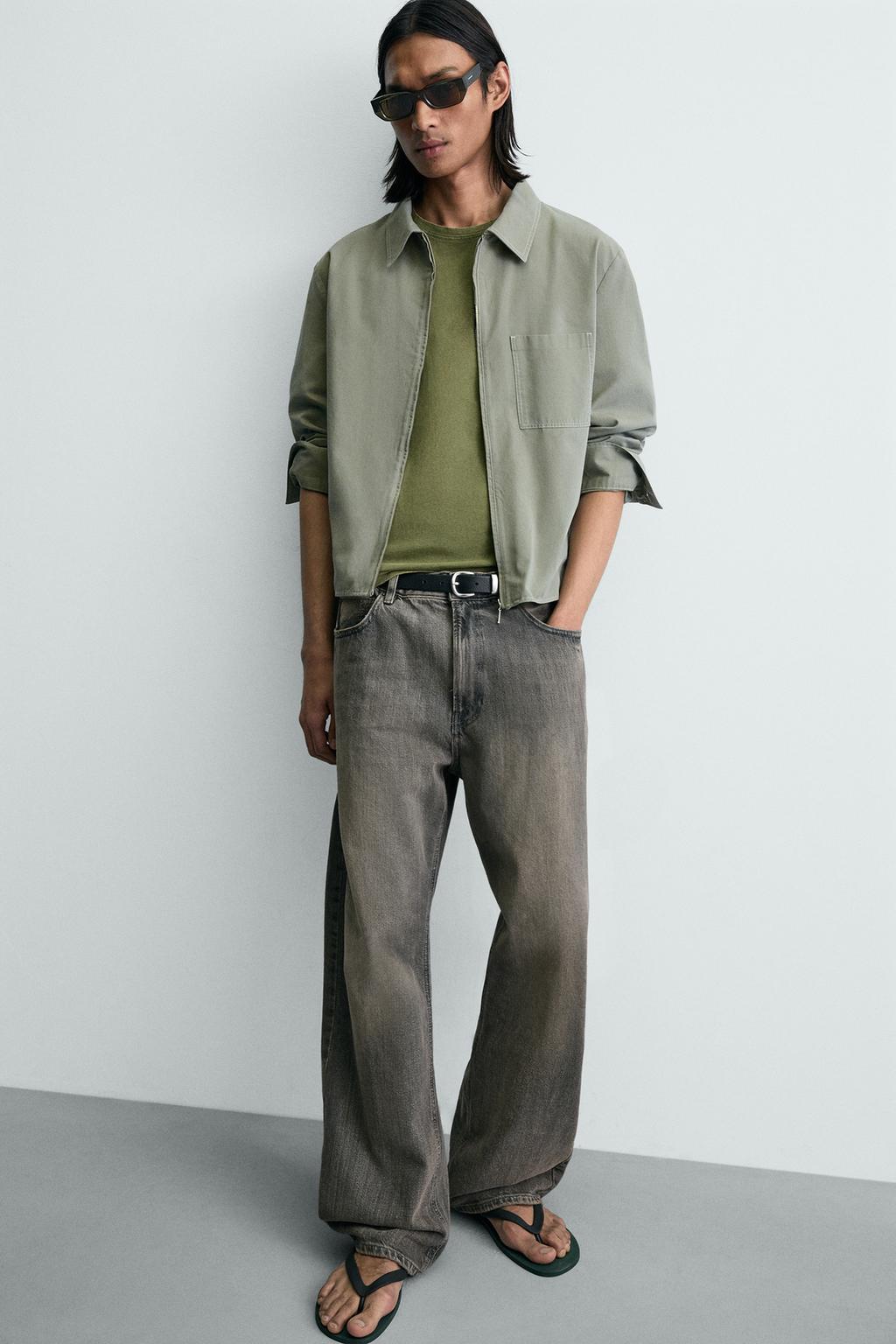 УКОРОЧЕННАЯ КУРТКА-РУБАШКА НА МОЛНИИ