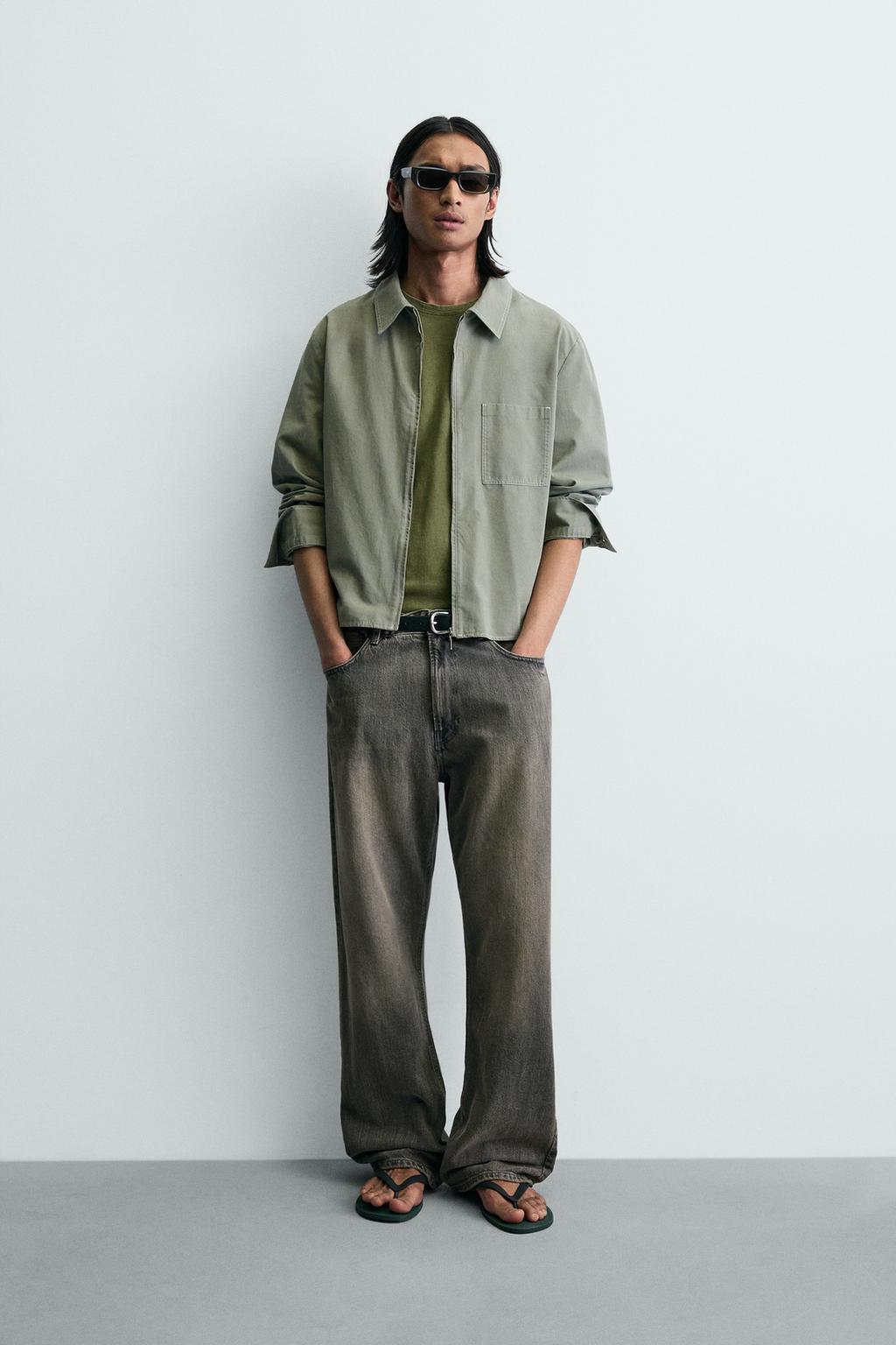 УКОРОЧЕННАЯ КУРТКА-РУБАШКА НА МОЛНИИ