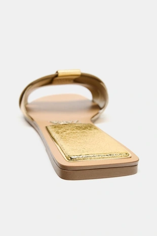 Сандалии на плоской подошве из кожи- Заказать в России