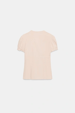 Рубашка из поплина с воланами- Заказать в России