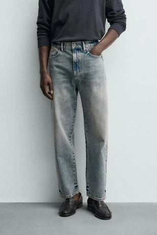 Джинсы Straight длиной до щиколотки- Заказать в России