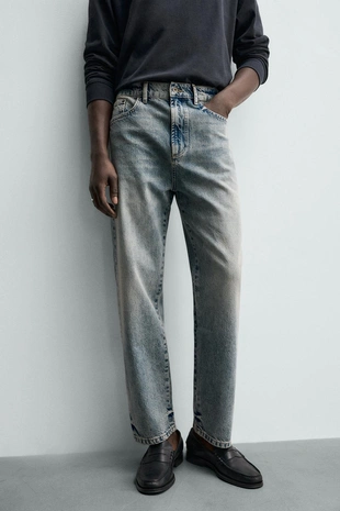 Джинсы Straight длиной до щиколотки- Заказать в России