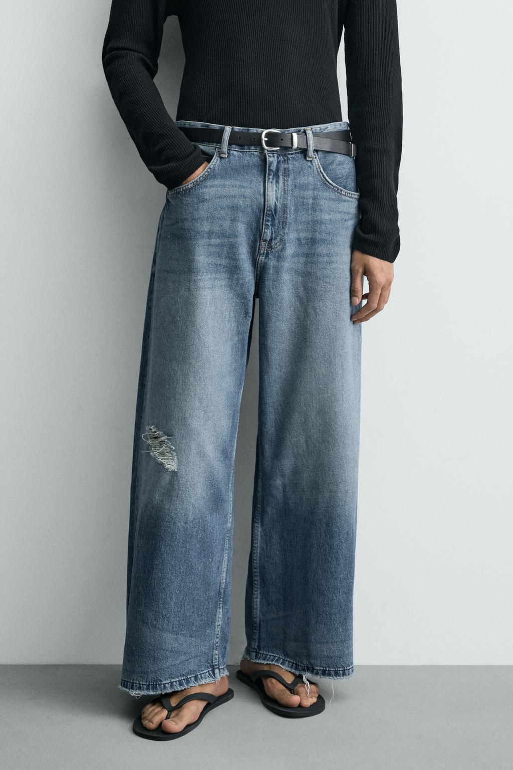 ДЖИНСЫ RELAXED FIT С РАЗРЕЗАМИ