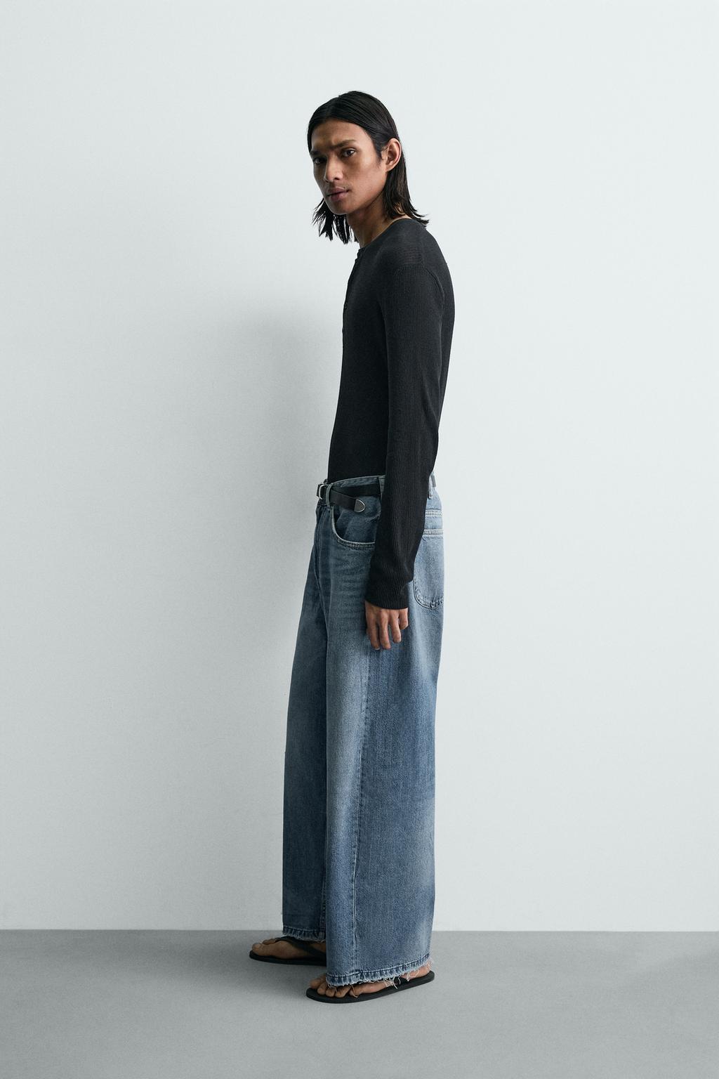 ДЖИНСЫ RELAXED FIT С РАЗРЕЗАМИ