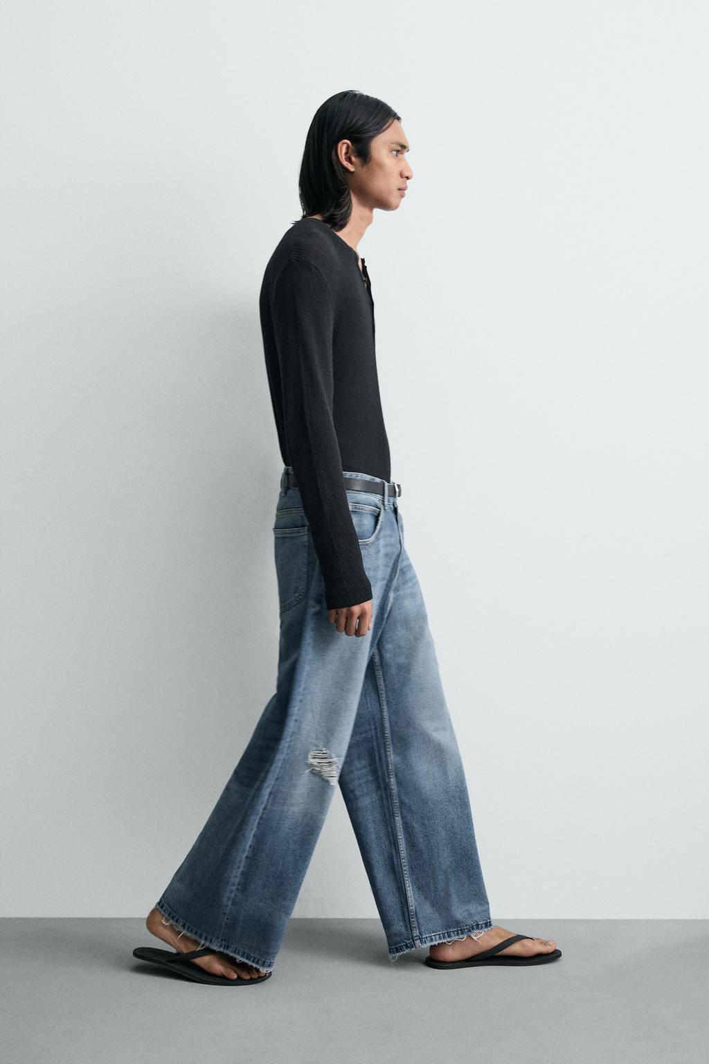 ДЖИНСЫ RELAXED FIT С РАЗРЕЗАМИ