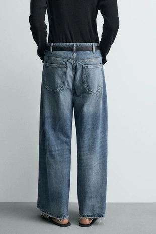 Джинсы Relaxed Fit с разрезами- Заказать в России