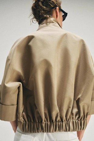 Укороченный тренч с короткими рукавами- Заказать в России