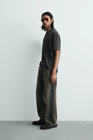 Футболка с принтом и эффектом потертости- Заказать в России