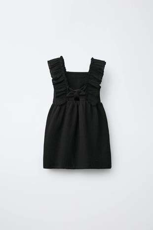 Платье с текстурой и рюшами- Заказать в России