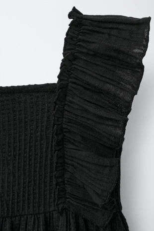 Платье с текстурой и рюшами- Заказать в России