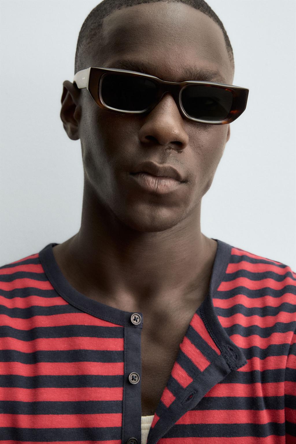 ФУТБОЛКА В ПОЛОСКУ ИЗ ЛЬНА И ХЛОПКА С КРУГЛЫМ ВЫРЕЗОМ